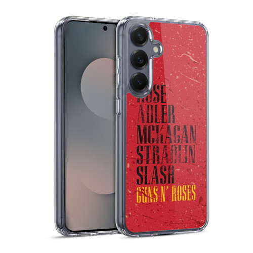 Guns N' Roses Vintage Names Soft Gel Case for Samsung Galaxy S25 & MagSafe
