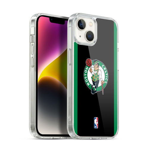 NBA Boston Celtics Logo Black Green Design Soft Gel Case for Apple iPhone 14 Plus & MagSafe