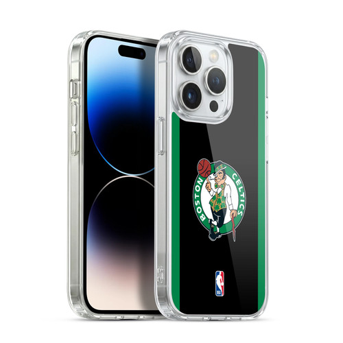 NBA Boston Celtics Logo Black Green Design Soft Gel Case for Apple iPhone 14 Pro & MagSafe