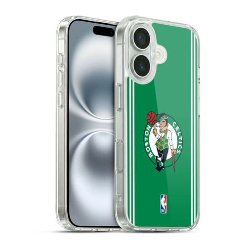 NBA Boston Celtics Logo Green Design Soft Gel Case for Apple iPhone 16 & MagSafe