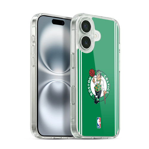 NBA Boston Celtics Logo Green Design Soft Gel Case for Apple iPhone 16 & MagSafe