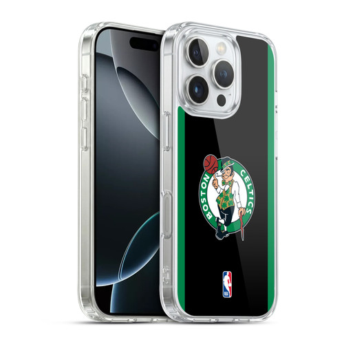 NBA Boston Celtics Logo Black Green Design Soft Gel Case for Apple iPhone 16 Pro & MagSafe