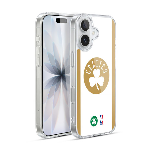 NBA Boston Celtics Logo White Gold Design Soft Gel Case for Apple iPhone 17