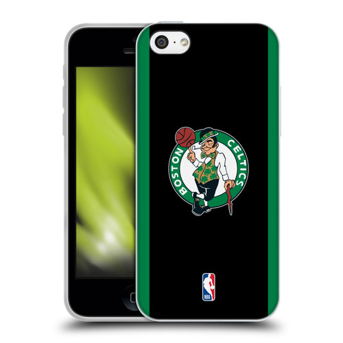 NBA Boston Celtics Logo Black Green Design Soft Gel Case for Apple iPhone 5c