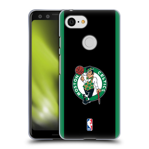 NBA Boston Celtics Logo Black Green Design Soft Gel Case for Google Pixel 3