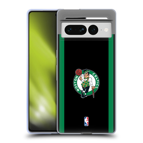 NBA Boston Celtics Logo Black Green Design Soft Gel Case for Google Pixel 7 Pro