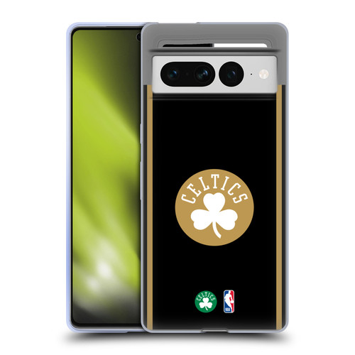 NBA Boston Celtics Logo Black Gold Design Soft Gel Case for Google Pixel 7 Pro