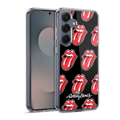 The Rolling Stones Licks Collection Tongue Classic Pattern Soft Gel Case for Samsung Galaxy S25 & MagSafe