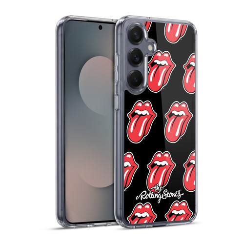 The Rolling Stones Licks Collection Tongue Classic Pattern Soft Gel Case for Samsung Galaxy S25+ & MagSafe
