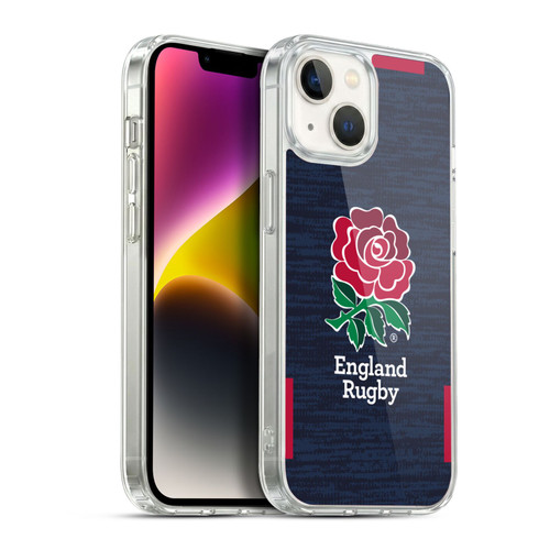 England Rugby Union 2020/21 Crest Kit Away Soft Gel Case for Apple iPhone 14