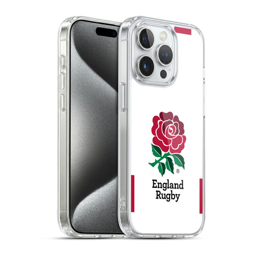 England Rugby Union 2020/21 Crest Kit Home Soft Gel Case for Apple iPhone 15 Pro & MagSafe