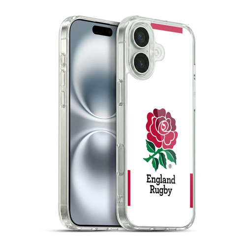 England Rugby Union 2020/21 Crest Kit Home Soft Gel Case for Apple iPhone 16 Plus & MagSafe
