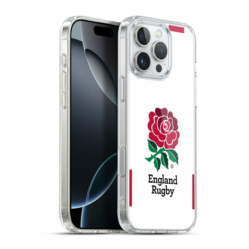 England Rugby Union 2020/21 Crest Kit Home Soft Gel Case for Apple iPhone 16 Pro Max & MagSafe