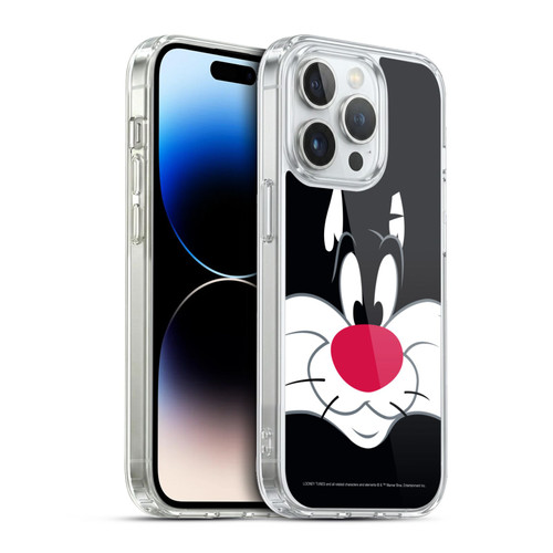 Looney Tunes Full Face Sylvester The Cat Soft Gel Case for Apple iPhone 13 Pro & MagSafe