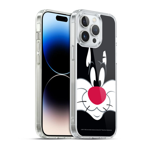 Looney Tunes Full Face Sylvester The Cat Soft Gel Case for Apple iPhone 14 Pro Max & MagSafe