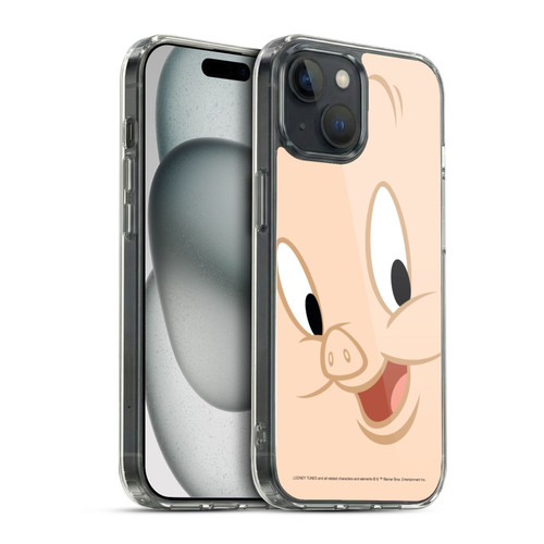 Looney Tunes Full Face Porky Pig Soft Gel Case for Apple iPhone 15 & MagSafe