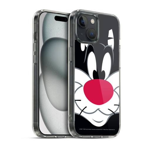 Looney Tunes Full Face Sylvester The Cat Soft Gel Case for Apple iPhone 15 & MagSafe
