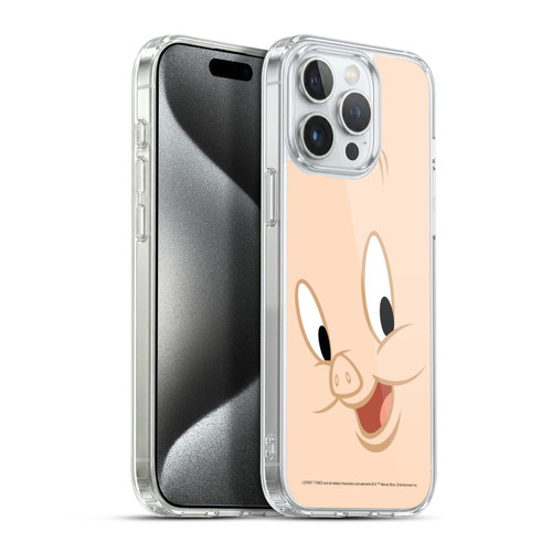 Looney Tunes Full Face Porky Pig Soft Gel Case for Apple iPhone 15 Pro Max & MagSafe