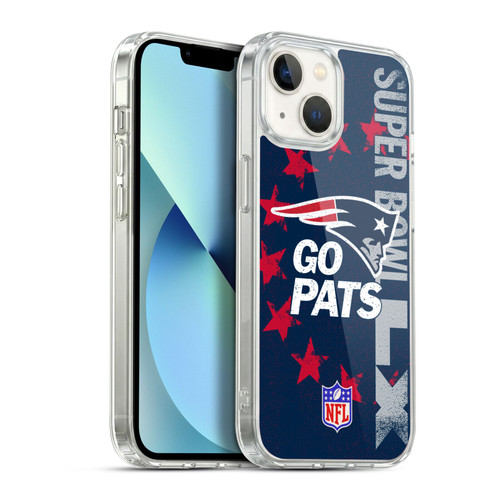 NFL 2026 Super Bowl LX Patriots Go Pats Soft Gel Case for Apple iPhone 13