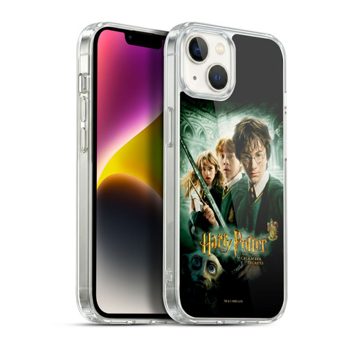 Harry Potter Chamber Of Secrets III Movie Poster Soft Gel Case for Apple iPhone 14 Plus & MagSafe