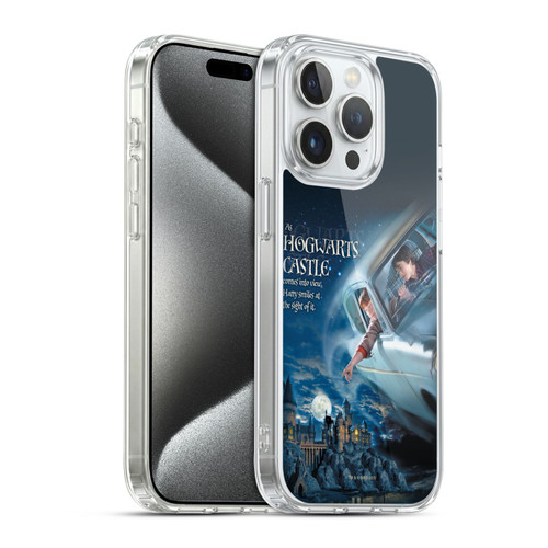 Harry Potter Chamber Of Secrets III Flying Car Poster Soft Gel Case for Apple iPhone 15 Pro & MagSafe