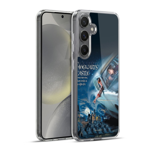 Harry Potter Chamber Of Secrets III Flying Car Poster Soft Gel Case for Samsung Galaxy S24+ 5G & MagSafe