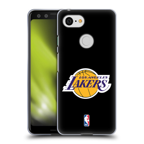 NBA Los Angeles Lakers Logo Black Soft Gel Case for Google Pixel 3
