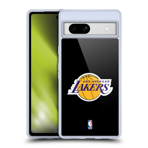 NBA Los Angeles Lakers Logo Black Soft Gel Case for Google Pixel 7a