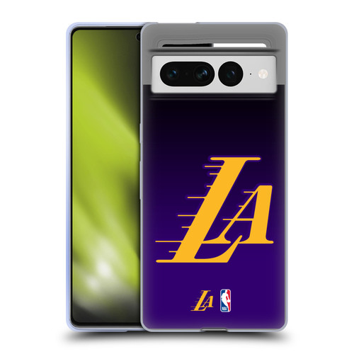 NBA Los Angeles Lakers Logo Ombre Soft Gel Case for Google Pixel 7 Pro