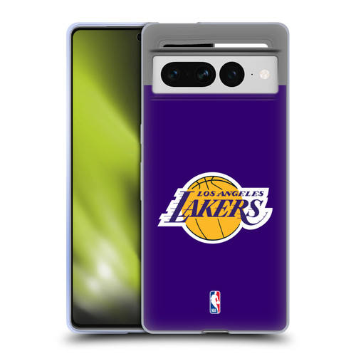 NBA Los Angeles Lakers Logo Purple Soft Gel Case for Google Pixel 7 Pro