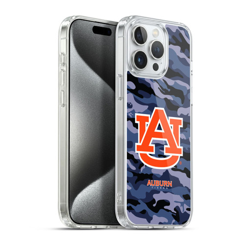 Auburn University AU Auburn University Art Camou 1 Soft Gel Case for Apple iPhone 15 Pro Max & MagSafe