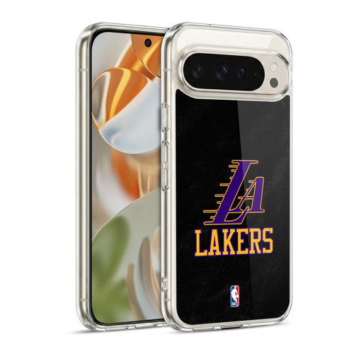 NBA Los Angeles Lakers Logo Black & Purple Design Soft Gel Case for Google Pixel 9 / Pixel 9 Pro