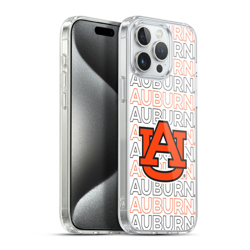 Auburn University AU Auburn University Art Typography Soft Gel Case for Apple iPhone 15 Pro Max & MagSafe