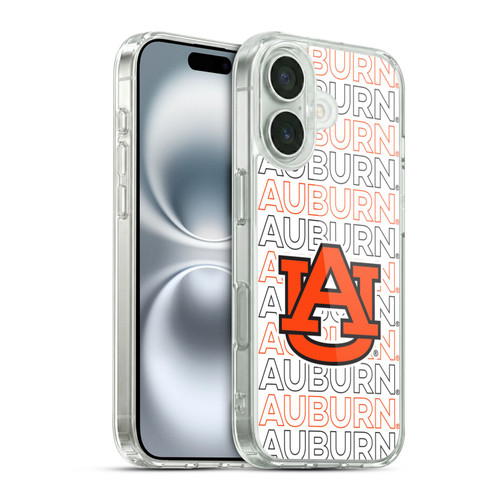 Auburn University AU Auburn University Art Typography Soft Gel Case for Apple iPhone 16 & MagSafe