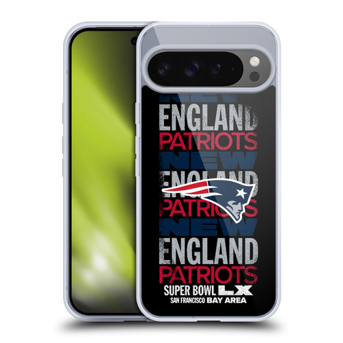 NFL 2026 Super Bowl LX Patriots Black Soft Gel Case for Google Pixel 9 Pro XL