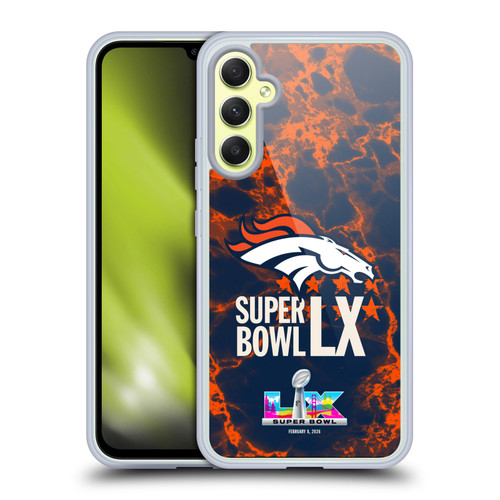NFL 2026 Super Bowl LX Broncos Marble Soft Gel Case for Samsung Galaxy A34 5G
