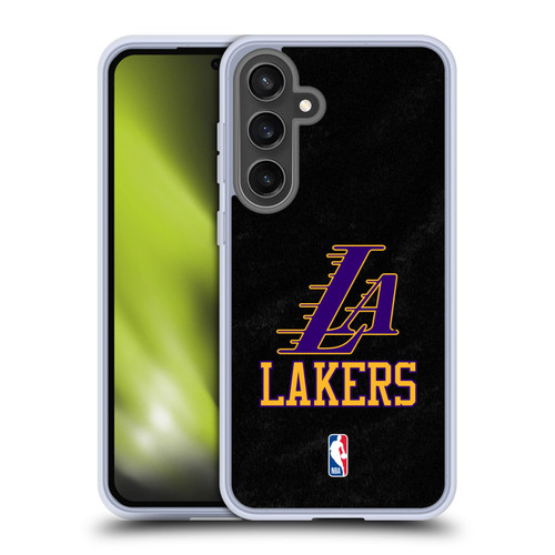 NBA Los Angeles Lakers Logo Black & Purple Design Soft Gel Case for Samsung Galaxy S24 FE & MagSafe