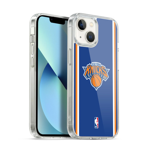 NBA New York Knicks Logo Blue Design Soft Gel Case for Apple iPhone 13