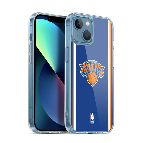 NBA New York Knicks Logo Blue Design Soft Gel Case for Apple iPhone 13 Mini & MagSafe