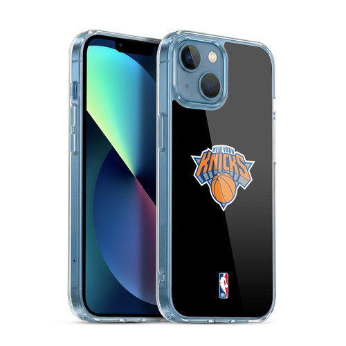 NBA New York Knicks Logo Black Design Soft Gel Case for Apple iPhone 13 Mini & MagSafe