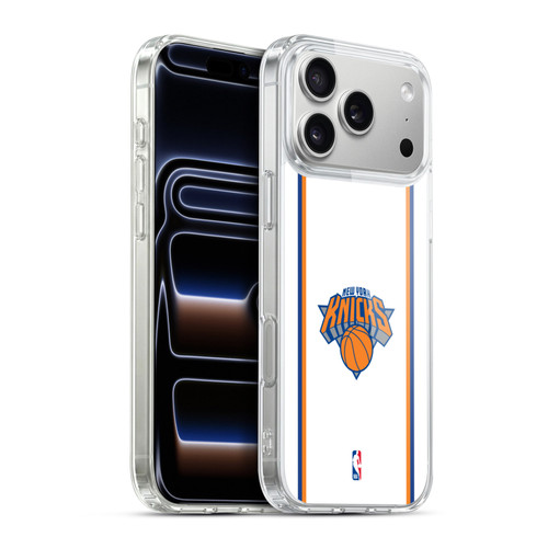 NBA New York Knicks Logo White Design Soft Gel Case for Apple iPhone 17 Pro Max