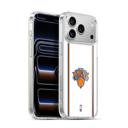 NBA New York Knicks Logo White Design Soft Gel Case for Apple iPhone 17 Pro Max
