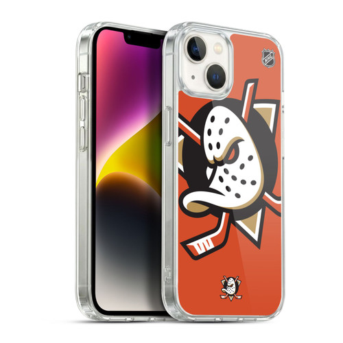 NHL Anaheim Ducks Oversized Soft Gel Case for Apple iPhone 14 Plus & MagSafe