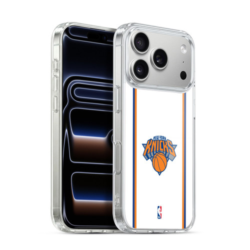 NBA New York Knicks Logo White Design Soft Gel Case for Apple iPhone 17 Pro