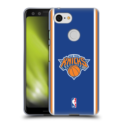 NBA New York Knicks Logo Blue Design Soft Gel Case for Google Pixel 3