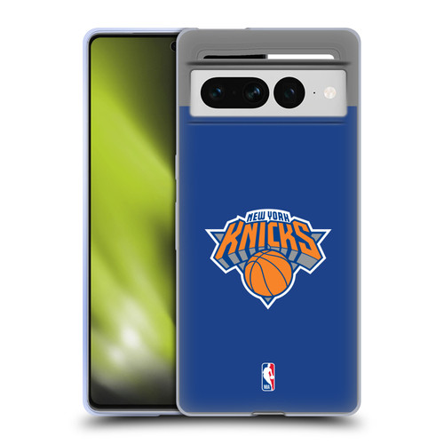 NBA New York Knicks Logo Blue Soft Gel Case for Google Pixel 7 Pro