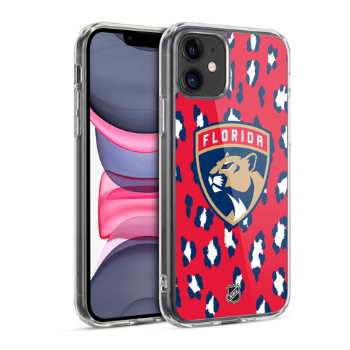NHL Florida Panthers Leopard Pattern Soft Gel Case for Apple iPhone 11