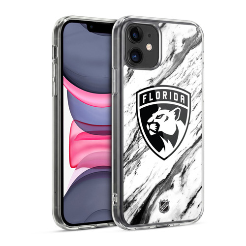 NHL Florida Panthers Marble Soft Gel Case for Apple iPhone 11