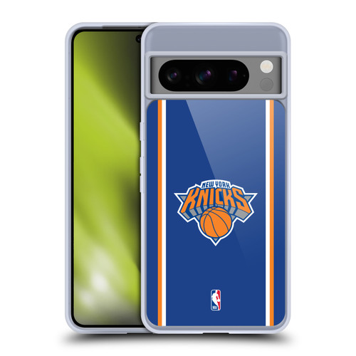 NBA New York Knicks Logo Blue Design Soft Gel Case for Google Pixel 8 Pro