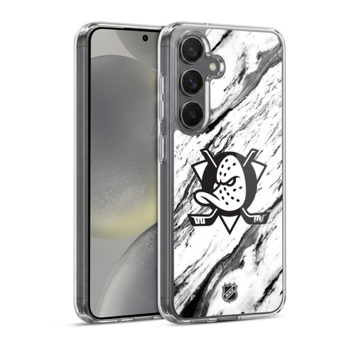NHL Anaheim Ducks Marble Soft Gel Case for Samsung Galaxy S24 5G & MagSafe